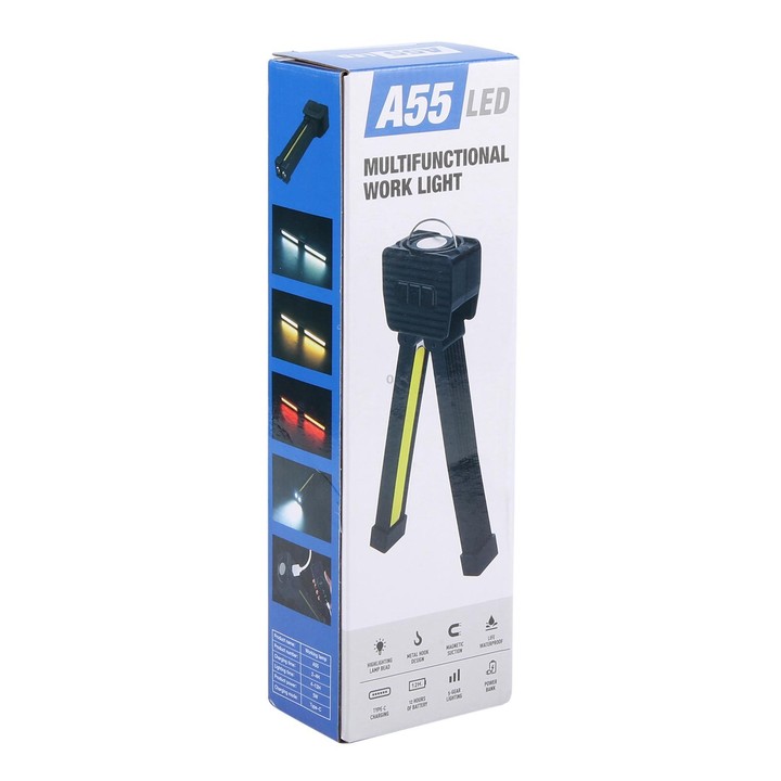 A55 LED Multifunctional Folding Working Light(Black)