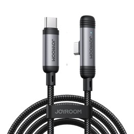 JOYROOM S-A56 EnjoyX Series 60W Type-C to Type-C 90 Degree Fast Charging Data Cable, Length:1.2m(Black)