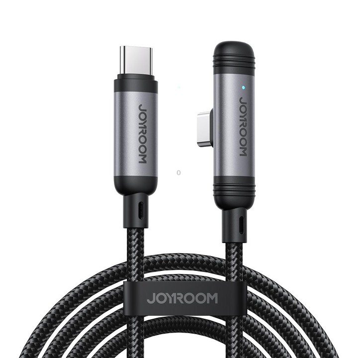 JOYROOM S-A56 EnjoyX Series 60W Type-C to Type-C 90 Degree Fast Charging Data Cable, Length:1.2m(Black)