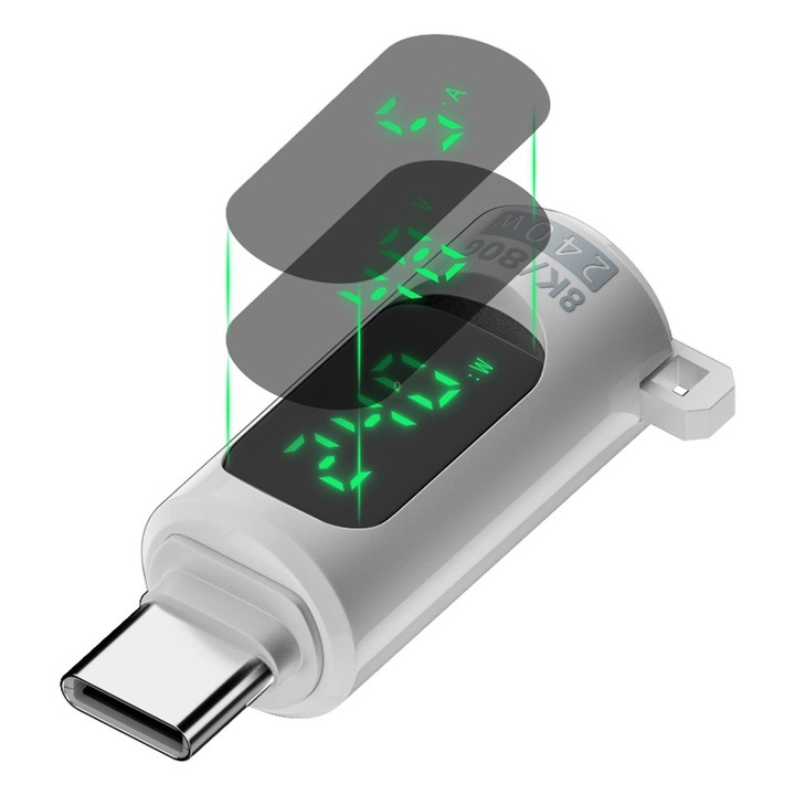 240W Type-C to Type-C Digital Display Adapter with Switch(White)