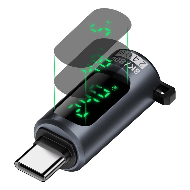 240W Type-C to Type-C Digital Display Adapter with Switch(Grey)