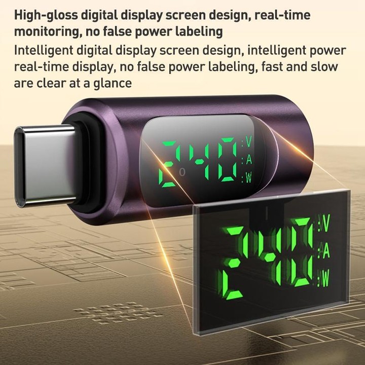 240W Type-C to Type-C Digital Display Adapter with Switch(Grey Purple)