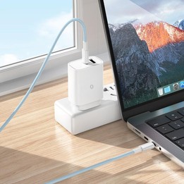 BOROFONE BX117 1m 60W Type-C to Type-C Source Charging Data Cable(White)