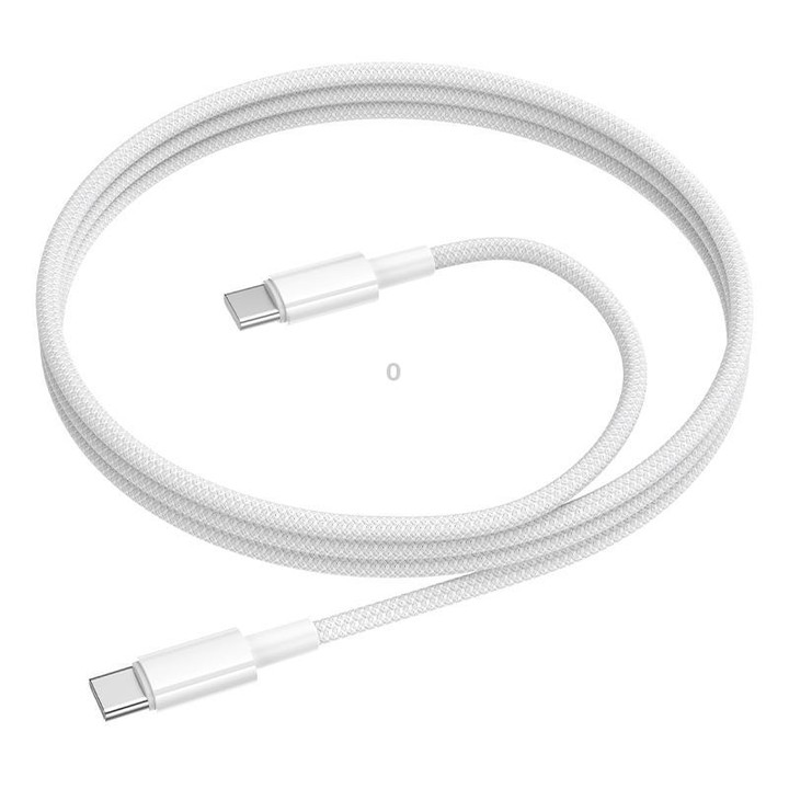 BOROFONE BX117 1m 60W Type-C to Type-C Source Charging Data Cable(White)