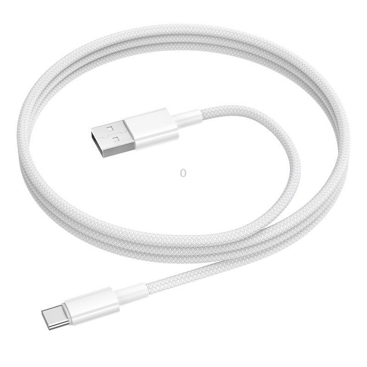 BOROFONE BX117 1m 3A USB to Type-C Source Charging Data Cable(White)