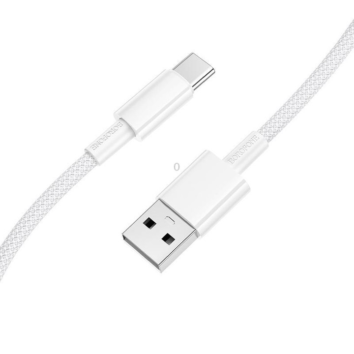 BOROFONE BX117 1m 3A USB to Type-C Source Charging Data Cable(White)