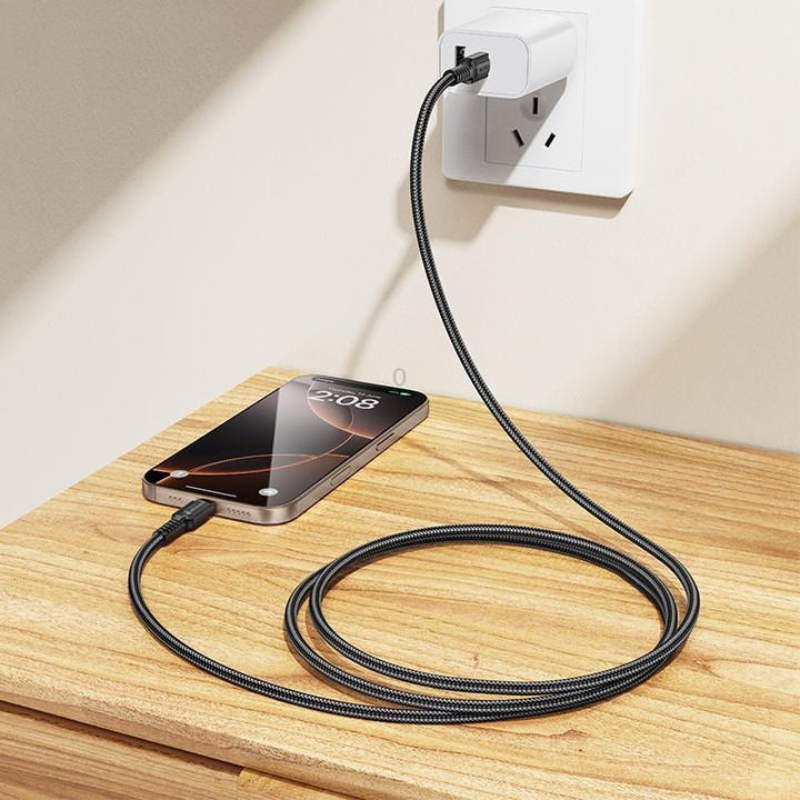 BOROFONE BX116 1m 60W Type-C to Type-C Certain Charging Data Cable(Black)