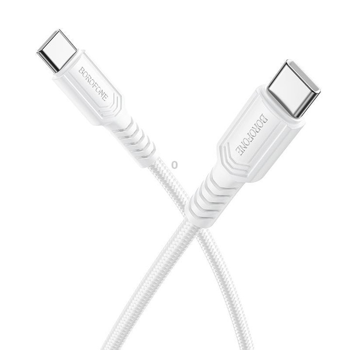 BOROFONE BX116 1m 60W Type-C to Type-C Certain Charging Data Cable(White)