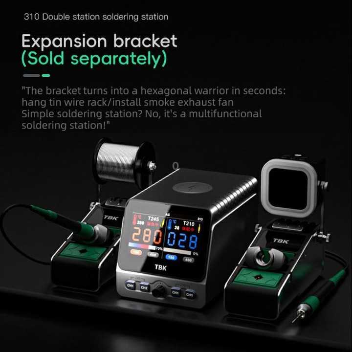 TBK 310 Intelligent Double-station Soldering Station, Plug:EU Plug