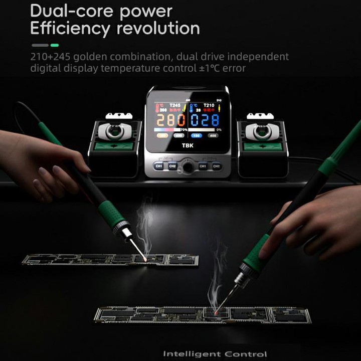 TBK 310 Intelligent Double-station Soldering Station, Plug:UK Plug