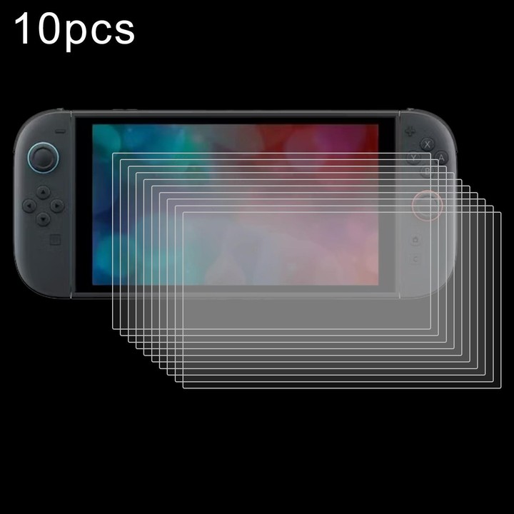 For Nintendo Switch 2 10pcs 0.26mm 9H 2.5D Tempered Glass Film