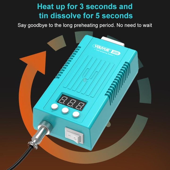 Uyue 8858 Portable Hot Air Gun BGA Desoldering Rework Station, Plug:EU Plug
