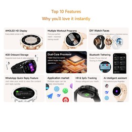 HD X2 Mini 1.32 inch AMOLED Screen Smart Watch IP68 Waterproof Support BT Call(Pink)