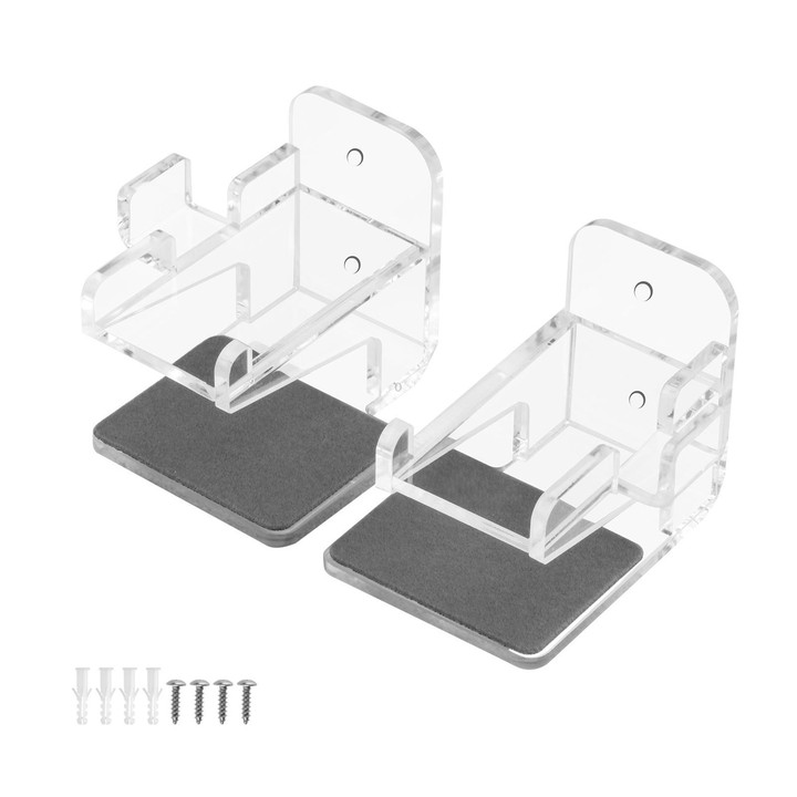 For Nintendo Switch 1 / 2 Acrylic Wall Split Symmetrical Storage Bracket(Transparent)