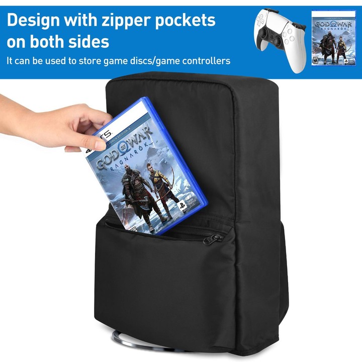 For Sony PlayStation 5 Slim Game Console Storage Dust Cover(Black)