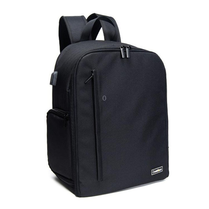 Cwatcun D6 Large II Camera Backpack Outdoor Waterproof Nylon DSLR Photography Bag, Size:32 x 17 x 41.5cm(Black)
