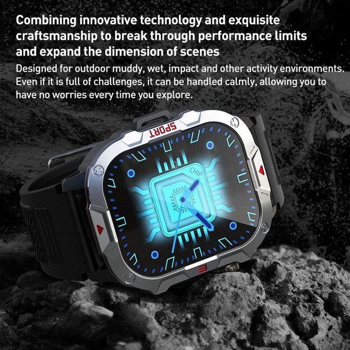 C40 Pro 2.19 inch TFT Screen BT Outdoor Sports Smart Watch Support Heart Rate Monitoring(Black)