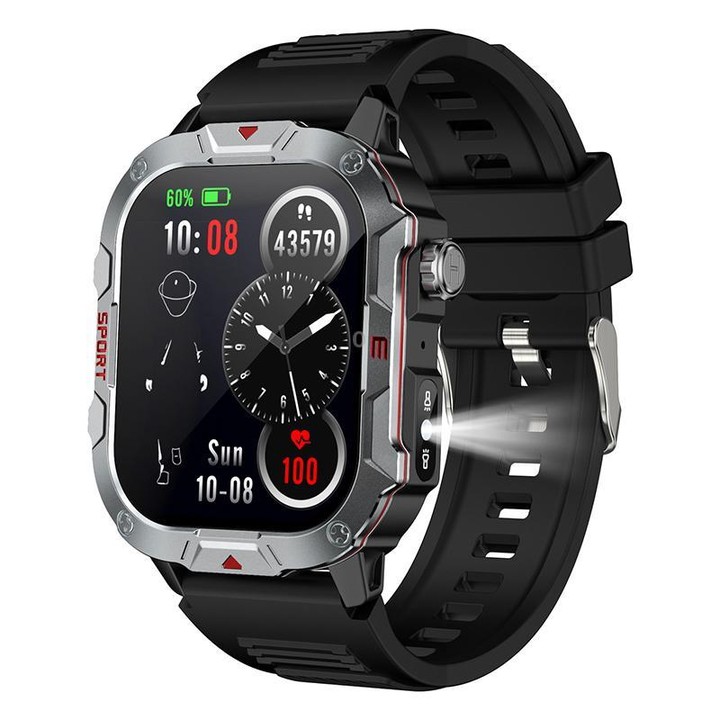 C40 Pro 2.19 inch TFT Screen BT Outdoor Sports Smart Watch Support Heart Rate Monitoring(Black)