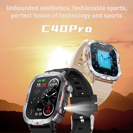 C40 Pro 2.19 inch TFT Screen BT Outdoor Sports Smart Watch Support Heart Rate Monitoring(Apricot)