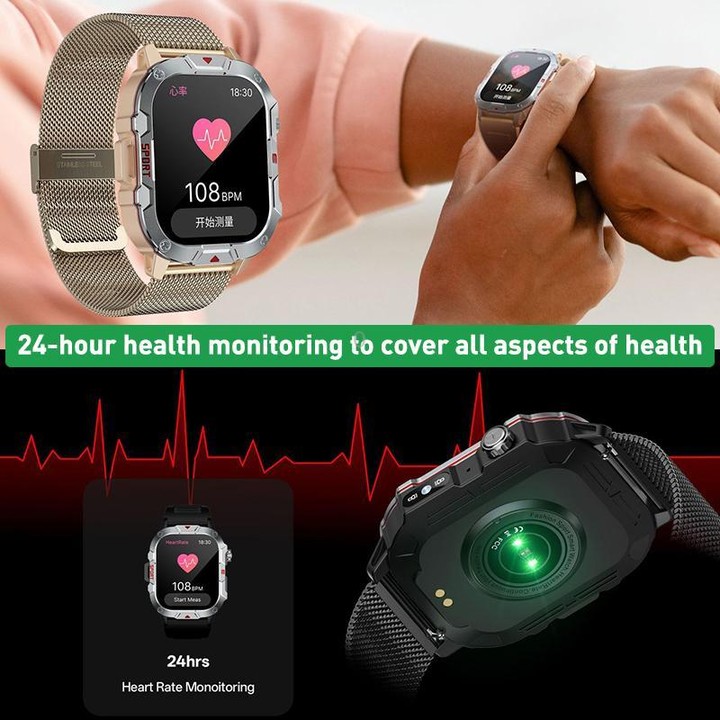 C40 Pro 2.19 inch TFT Screen BT Outdoor Sports Smart Watch Support Heart Rate Monitoring(Apricot)
