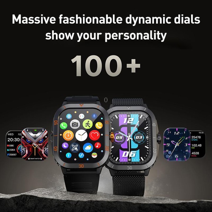 C50 Pro 2.19 inch TFT Screen BT Outdoor Sports Smart Watch Support Heart Rate Monitoring(Black Orange)