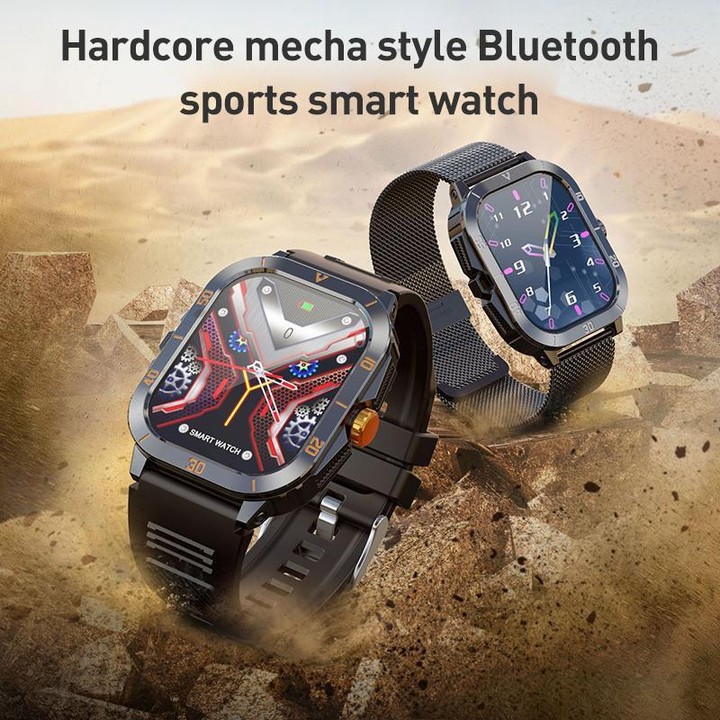 C50 Pro 2.19 inch TFT Screen BT Outdoor Sports Smart Watch Support Heart Rate Monitoring(Black Orange)