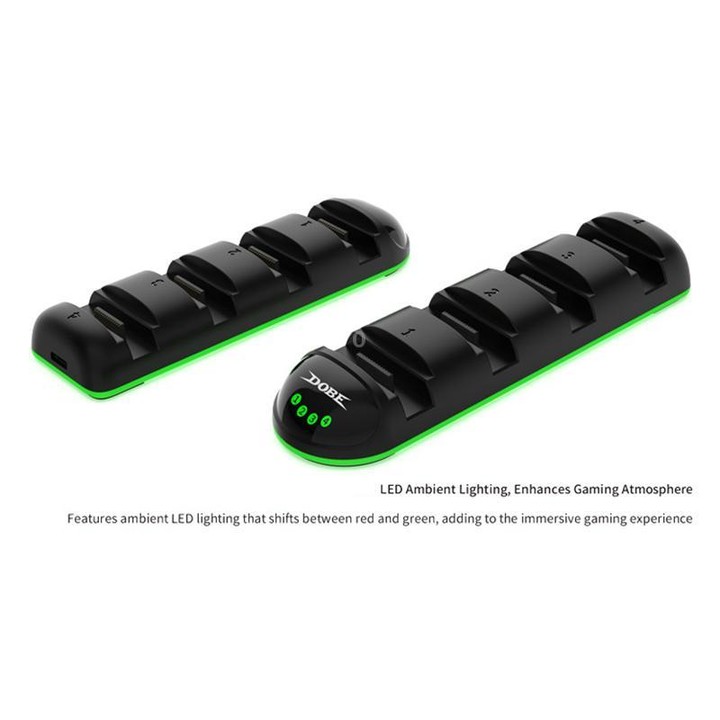 For Nintendo Switch 2 Handle 4 in 1 Charging Station with LED Display Light(Black)
