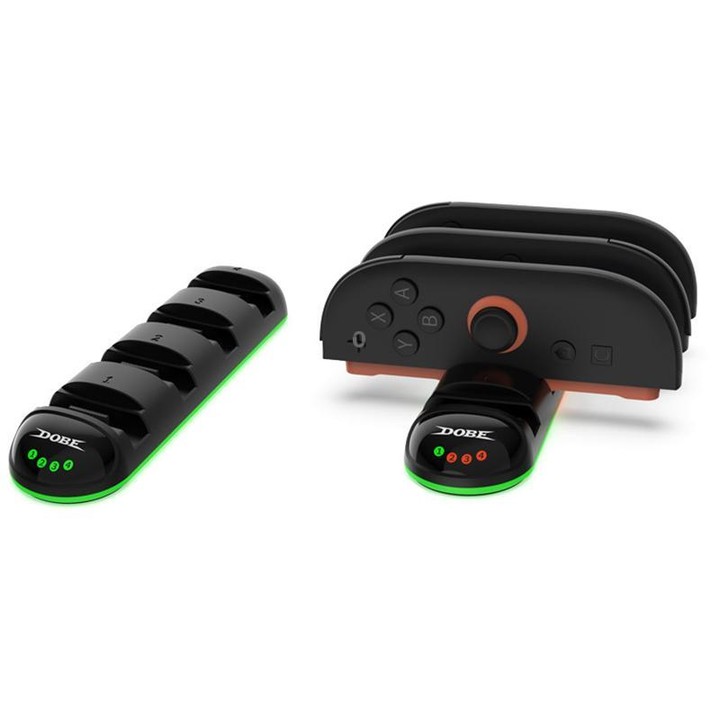 For Nintendo Switch 2 Handle 4 in 1 Charging Station with LED Display Light(Black)