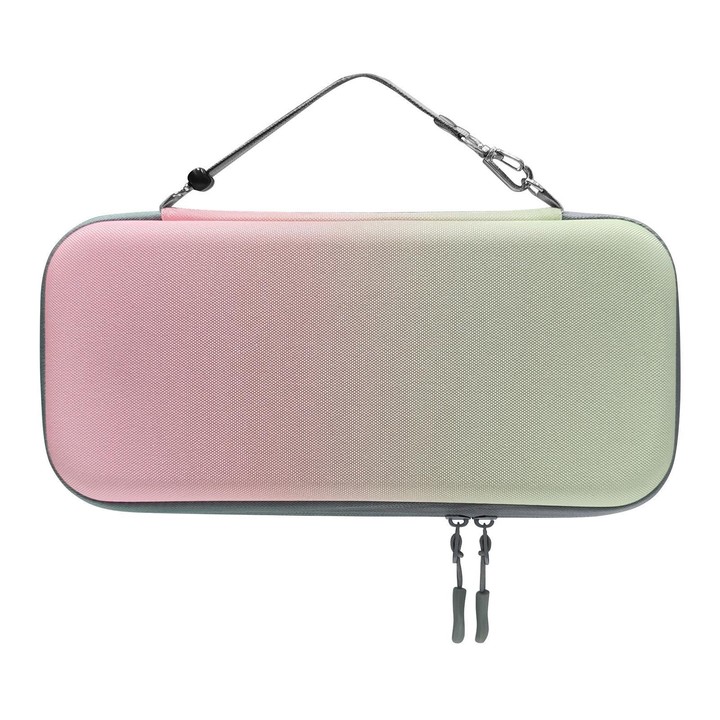 For Nintendo Switch 2 EVA Portable Shockproof Waterproof Portable Game Console Storage Bag(Pink Green)