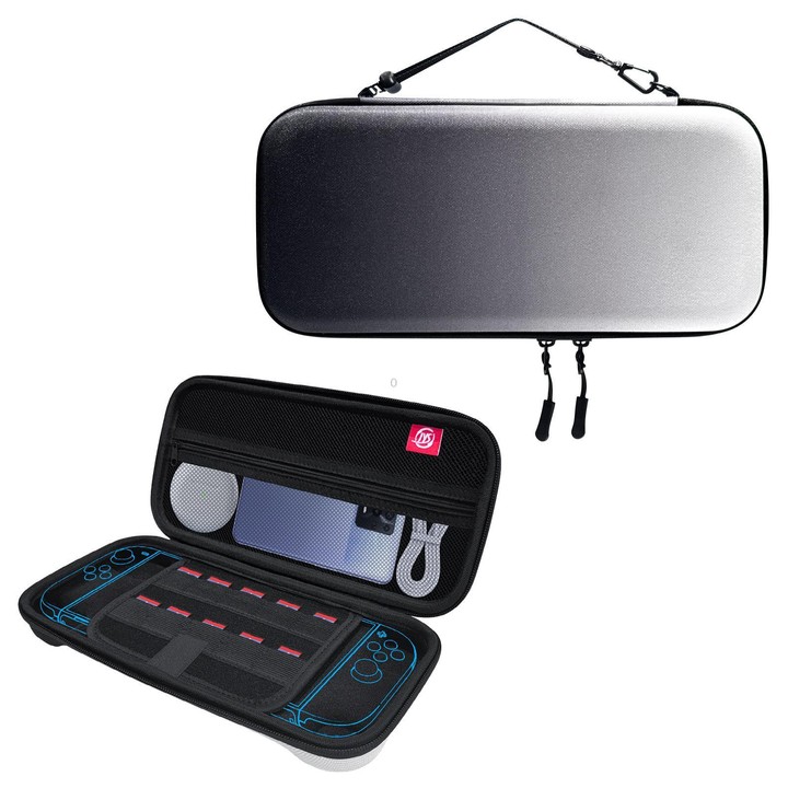 For Nintendo Switch 2 EVA Portable Shockproof Waterproof Portable Game Console Storage Bag(Black White)