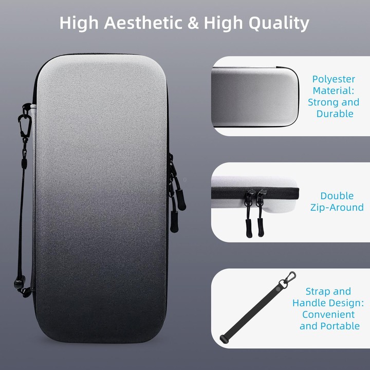 For Nintendo Switch 2 EVA Portable Shockproof Waterproof Portable Game Console Storage Bag(Black White)
