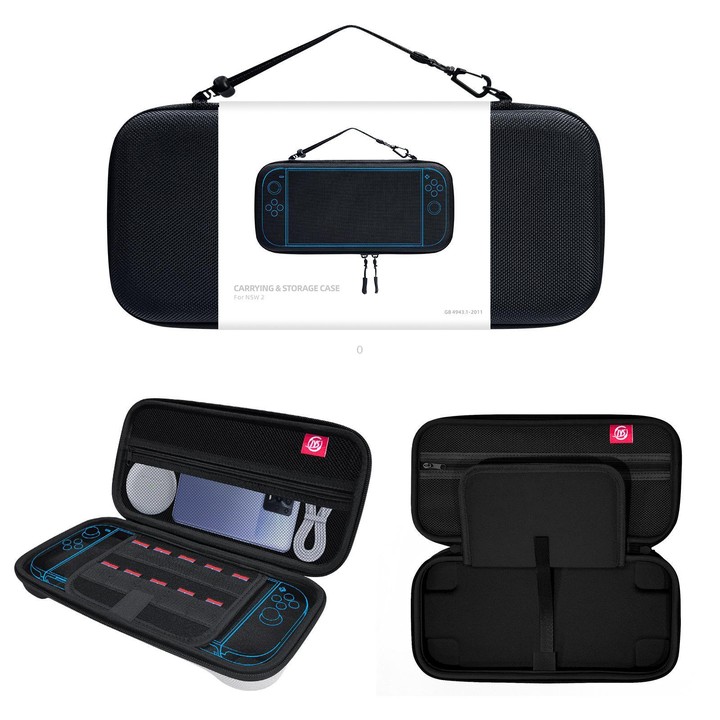 For Nintendo Switch 2 EVA Portable Shockproof Waterproof Portable Game Console Storage Bag(Black)