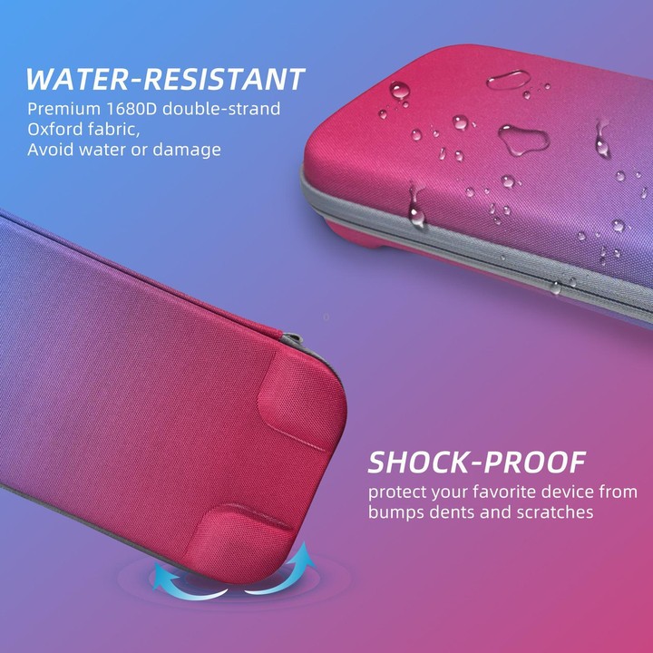 For Nintendo Switch 2 EVA Portable Shockproof Waterproof Portable Game Console Storage Bag(Red Blue)