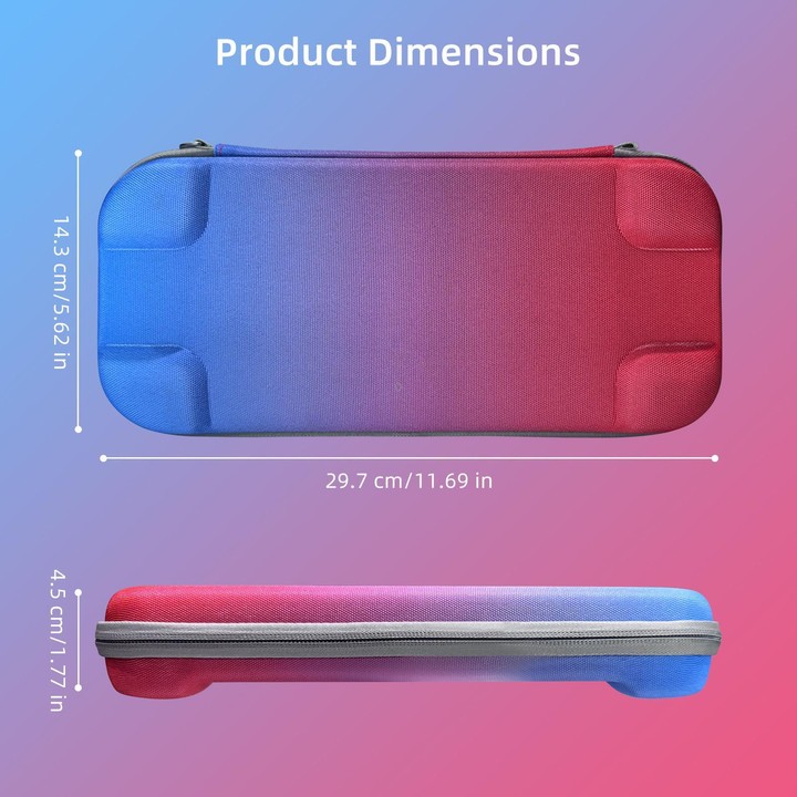 For Nintendo Switch 2 EVA Portable Shockproof Waterproof Portable Game Console Storage Bag(Red Blue)