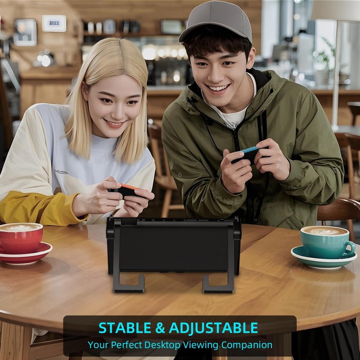 For Nintendo Switch 2 JYS-NS2299 2 in 1 Adjustable Car Game Console Holder(Black)