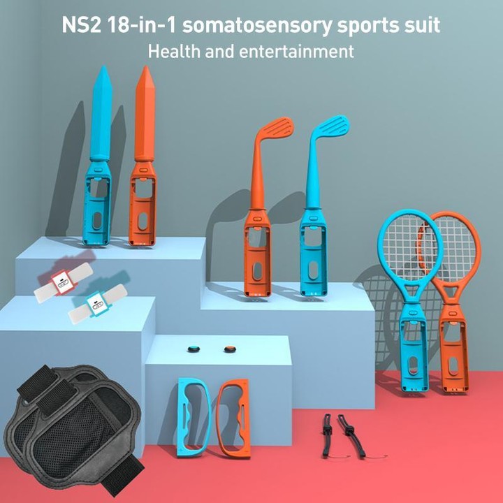 For Nintendo Switch 2 iPlay HBS-522 18 in 1 Motion Sensor Game Set(Blue Orange)