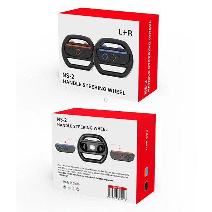 For Nintendo Switch 2 Joy-Con 1pair iPlay HBS-2813 Controller Racing Simple Steering Wheel(Black)