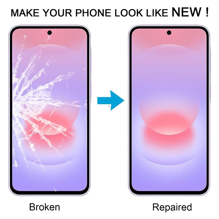For Galaxy A37 SM-A376B 10pcs Front Screen Outer Glass Lens with OCA Optically Clear Adhesive