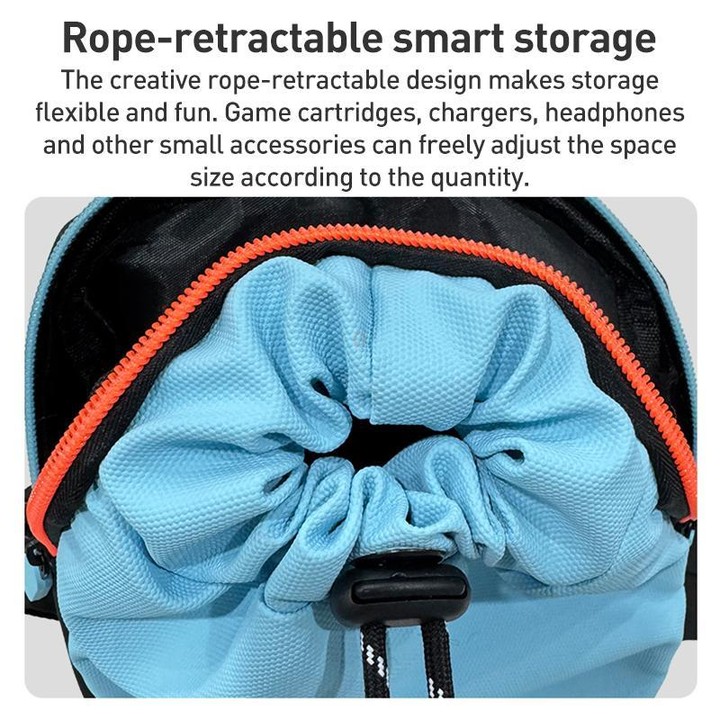 For Nintendo Switch 2 iPlay HBS-2838 Multi-function Portable Crossbody Storage Bag(Blue Orange)