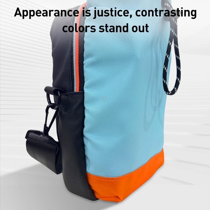 For Nintendo Switch 2 iPlay HBS-2838 Multi-function Portable Crossbody Storage Bag(Blue Orange)