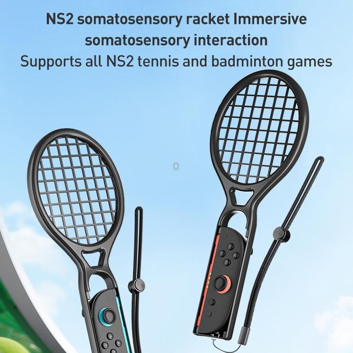 For Nintendo Switch 2 Joy-Con 1pair iPlay HBS-2839 Left and Right Handle Tennis Rackets(Orange Blue)