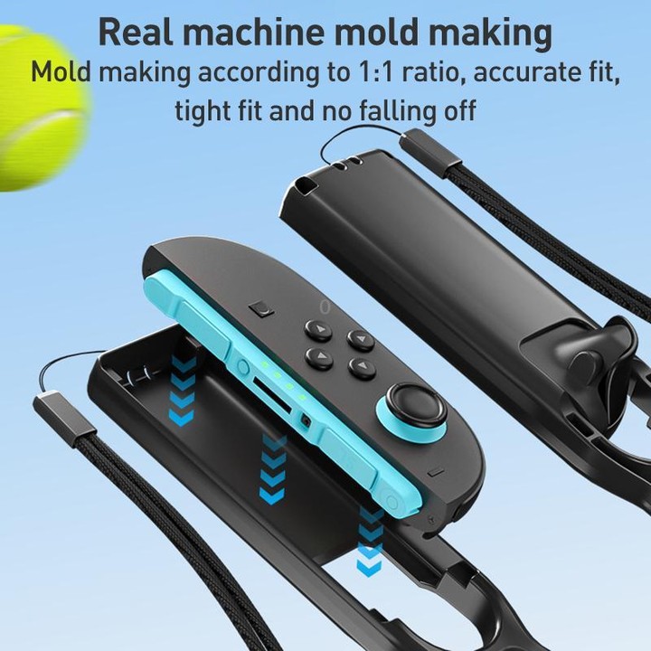 For Nintendo Switch 2 Joy-Con 1pair iPlay HBS-2839 Left and Right Handle Tennis Rackets(Black)