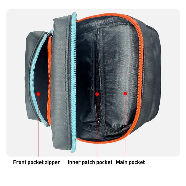 For Nintendo Switch 2 iPlay HBS-2844 Colorblock Crossbody Game Console Storage Bag(Orange Blue)