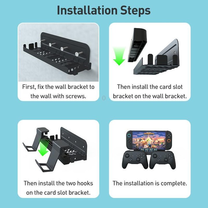 iPlay HBS-2836 Game Controller Universal Wall Storage Bracket(Black)