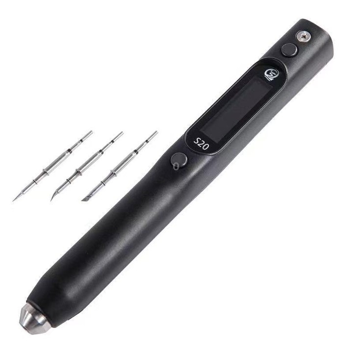 S20 20W 9V Handheld Precision Soldering Iron with 3 Soldering Tips(US Plug)