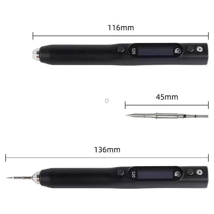S20 20W 9V Handheld Precision Soldering Iron with 3 Soldering Tips(US Plug)