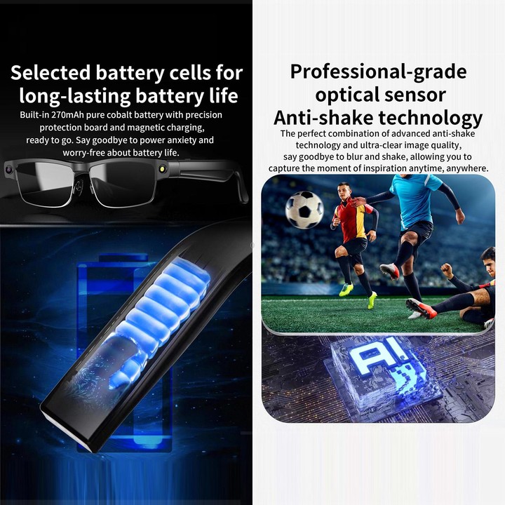 L802 Smart Glasses with 8MP HD Camera Video Recording WiFi Transmission Al Smart Voice Assistant Smart Wearable Headset(Gradient