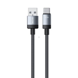 WK WDC-97 Kingkong Ruike Series Braided Charging Data Cable, USB to USB-C / Type-C Port, Length: 1m(Black)