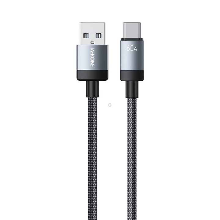 WK WDC-97 Kingkong Ruike Series Braided Charging Data Cable, USB to USB-C / Type-C Port, Length: 1m(Black)