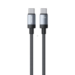 WK WDC-98 Kingkong Ruike Series 65W USB-C / Type-C to USB-C / Type-C Braided Charging Data Cable, Length: 1m(Black)